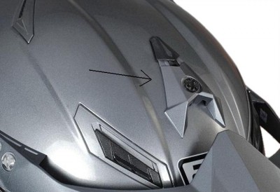 AGV AX-8 DUAL / AX-8 DUAL EVO čelní větrák, šedý Titanium